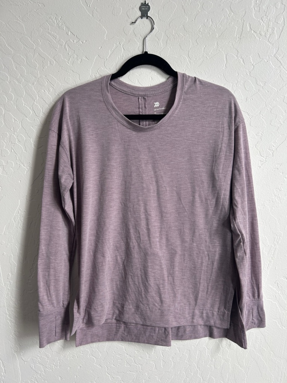 All in Motion Heathered lavender Tee
